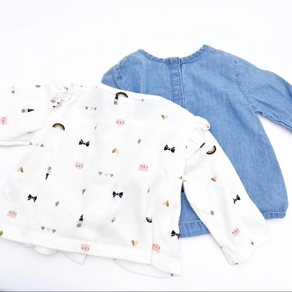 Two Carter’s‎ Baby Girl Kitty Cat Baby Shirts